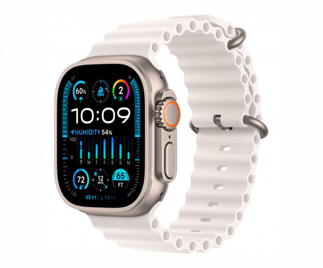 Apple Watch Ultra 2 GPS + Cellular 49mm Titanium Case with White Ocean Band (MREJ3) б/у